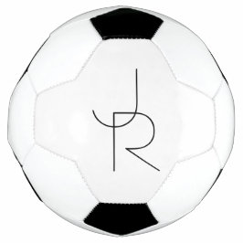 Overlappende Initialen | Zwart wit Voetbal