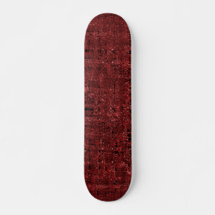 Overlappende kleine rode vierkantjes doorweekt persoonlijk skateboard