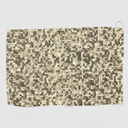 Overlappende kleine vierkanten, tinten bruin naar  golfhanddoek (Horizontaal)