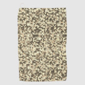 Overlappende kleine vierkanten, tinten bruin naar  golfhanddoek (Voorkant)