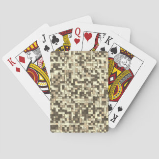 Overlappende kleine vierkantjes in tonnen bruin be pokerkaarten