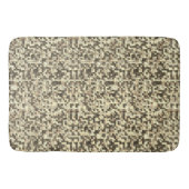 Overlappende kleine vierkantjes, tonen bruin naar  badmat (Voorkant)