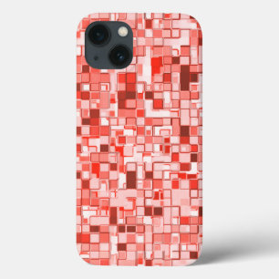 Overlappende kleine vierkantjes, tonen van rood of Case-Mate iPhone case
