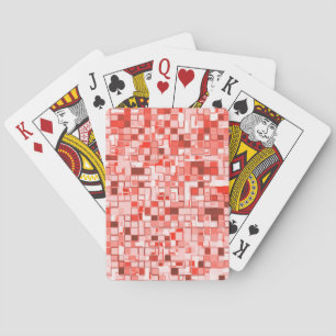 Overlappende kleine vierkantjes, tonen van rood of pokerkaarten