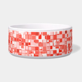 Overlappende kleine vierkantjes, tonen van rood of voerbakje