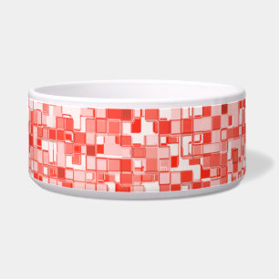 Overlappende kleine vierkantjes, tonen van rood of voerbakje