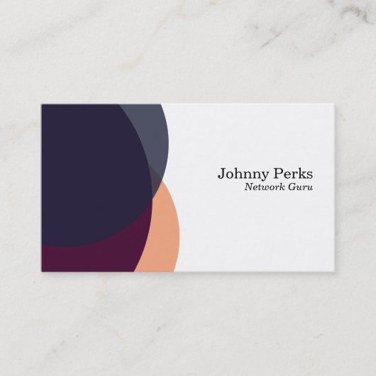 Overlappende kleuren variatie 2 visitekaartje (Voorkant)