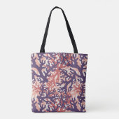 Overlappende koralen Paars Rood Peach Tote Bag (Achterkant)