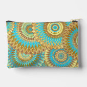 Overlappende Mandala Blauw Bruin Goud Etui (Achterkant)