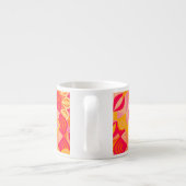Overlappende Mandala Oranje Roze Geel Espresso Kop (Achterkant)