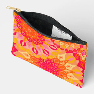 Overlappende Mandala Oranje Roze Geel Etui