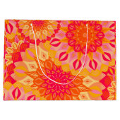 Overlappende Mandala Oranje Roze Geel Groot Cadeauzakje (Achterkant)