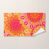 Overlappende Mandala Oranje Roze Geel Handdoek (Handdoek)