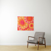 Overlappende Mandala Oranje Roze Geel Klein Wandkleed (In Situ (horizontaal))