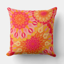 Overlappende Mandala Oranje Roze Geel