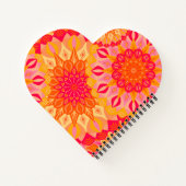 Overlappende Mandala Oranje Roze Geel Notitieboek (Achterkant)