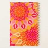Overlappende Mandala Oranje Roze Geel Planner (Achterkant)