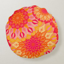 Overlappende Mandala Oranje Roze Geel