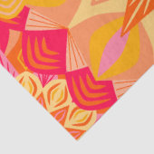 Overlappende Mandala Oranje Roze Geel Tissuepapier (Detail)