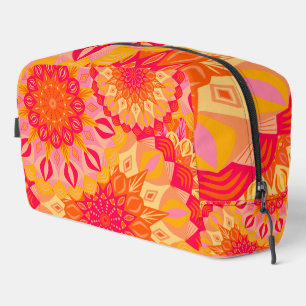 Overlappende Mandala Oranje Roze Geel Toilettasje