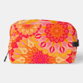 Overlappende Mandala Oranje Roze Geel Toilettasje (Achterkant)