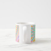 Overlappende Mandala Roze Blauw Geel Mint Paars Espresso Kop (Achterkant)