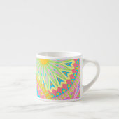 Overlappende Mandala Roze Blauw Geel Mint Paars Espresso Kop (Rechts)