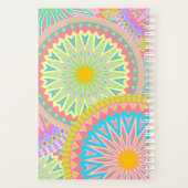 Overlappende Mandala Roze Blauw Geel Mint Paars Planner (Achterkant)