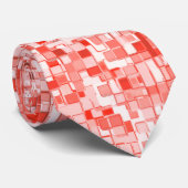 Overlappende mini-kwadraten, tonen van rood of kor stropdas (Opgerold)