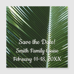 Overlappende Palm Fronds Tropical Save the Date