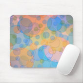 Overlappende Pastelcirkels Modern Design Muismat (Met muis)