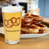 Overlappende pretzels - één zijde - Oktoberfest Glas