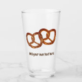 Overlappende pretzels - één zijde - Oktoberfest Glas (Voorkant)