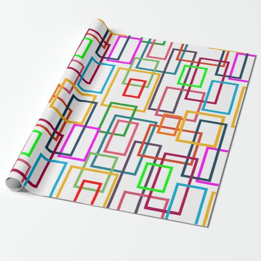 Overlappende rechthoeken cadeaupapier (Uitgerold)