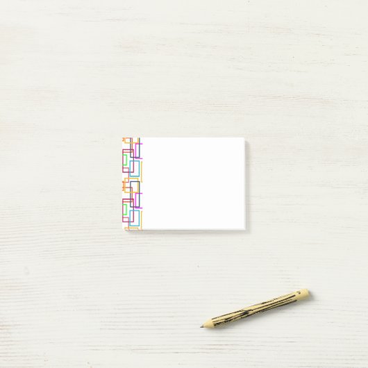 Overlappende rechthoeken post-it® notes (Op bureau)