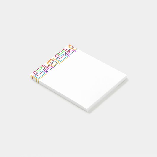Overlappende rechthoeken post-it® notes (Schuin)