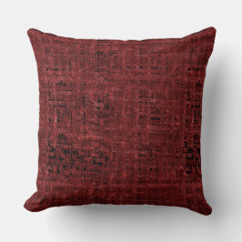 Overlappende rode kleine vierkantjes verfdrenched kussen