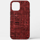 Overlappende rode kleine vierkantsverf Case-Mate iPhone case (Achterkant)