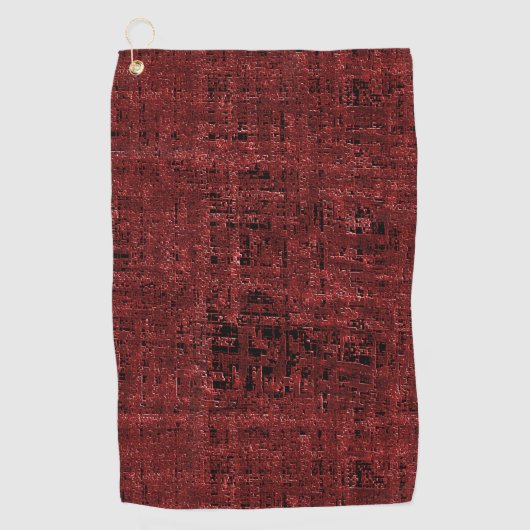 Overlappende rode kleine vierkantsverf golfhanddoek (Voorkant)