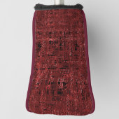 Overlappende rode kleine vierkantsverf golfheadcover (Draai 90)