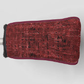 Overlappende rode kleine vierkantsverf golfheadcover (Voorkant)