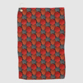 Overlappende rode zeshoeken en 'grijze ster' golfhanddoek (Voorkant)