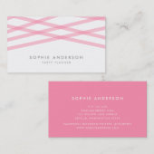 Overlappende roze lijnen visitekaartje (Voorkant / Achterkant)