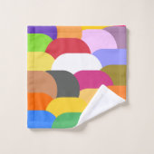 Overlappende schaal cirkels patroon bad handdoek (Wasdoekje)