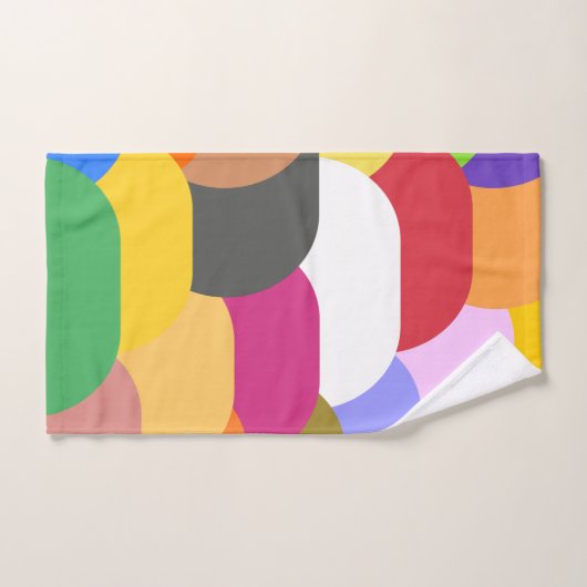 Overlappende schaal cirkels patroon bad handdoek (Handdoek)