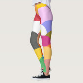 Overlappende schaal cirkels patroon leggings (Links)