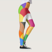 Overlappende schaal cirkels patroon leggings (Rechts)