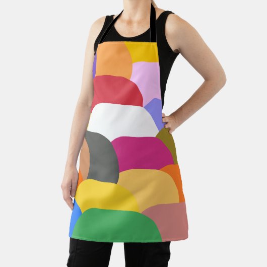 Overlappende schaal cirkels patroon schort (Insitu)