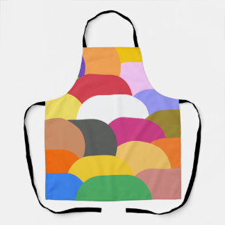 Overlappende schaal cirkels patroon schort