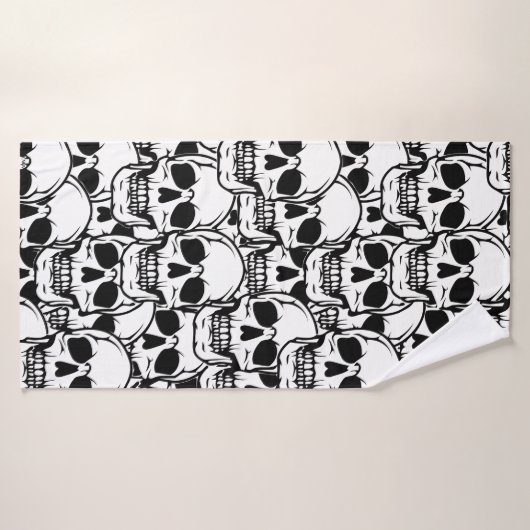 Overlappende schedels badhanddoek (Badhanddoek)